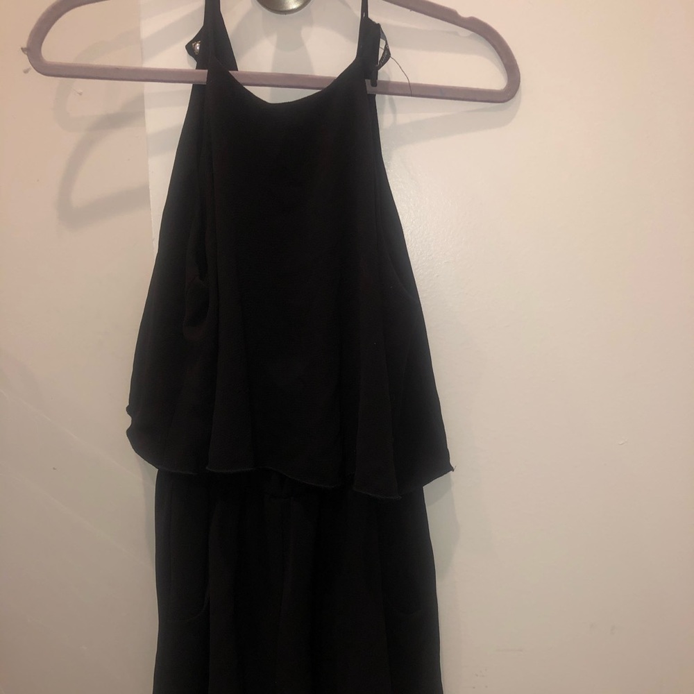 Boutique black romper with pockets